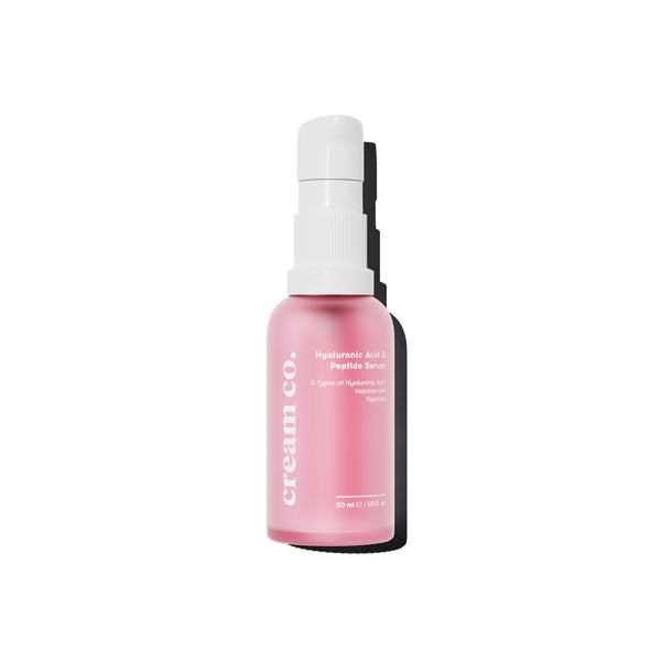 Cream Co. Hyaluronic Acid & Peptide Serum Liquid Niacinamide Caffeine 30 ML