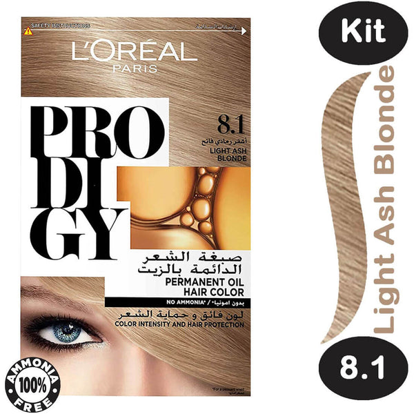 L'Oreal Paris Prodigy Hair Color Cream Micro-Oil Technology Diamond Light Ash Blonde 8.1