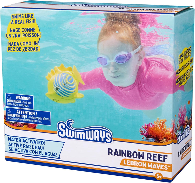 Swimways Rainbow Reef Zebra Fish Water-Activated Pool Toy, 2 AAA Batteries Included