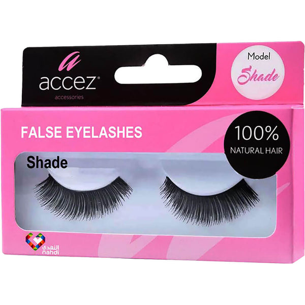 Accez Shade False Eyelashes, Human Hair, Reusable Natural-Length Lash Set