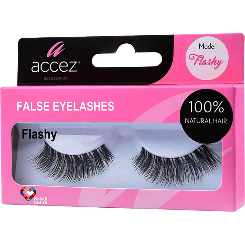 Accez Flashy False Eyelashes Human Hair Reusable Flexible Cotton Band