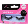Accez D-Wispy False Eyelashes Human Hair Dramatic D Curl Reusable