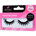 Accez Diva False Eyelashes Flared Human Hair Reusable Cotton Band