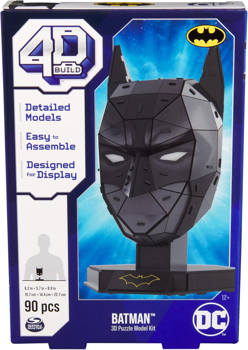 4D Build Batman Mask 3D Puzzle Model Kit with Stand, 90 Pieces, Ages 14+