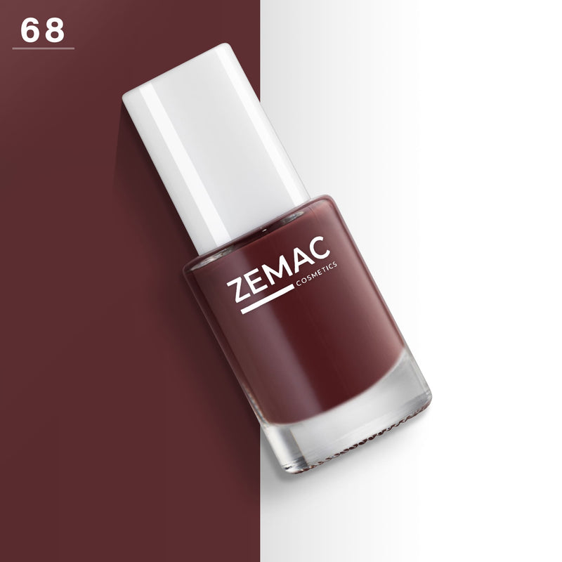 Zemac Nail Polish Glossy Pearly Finish Shade 68 Quick-Dry Long-Wear Formula