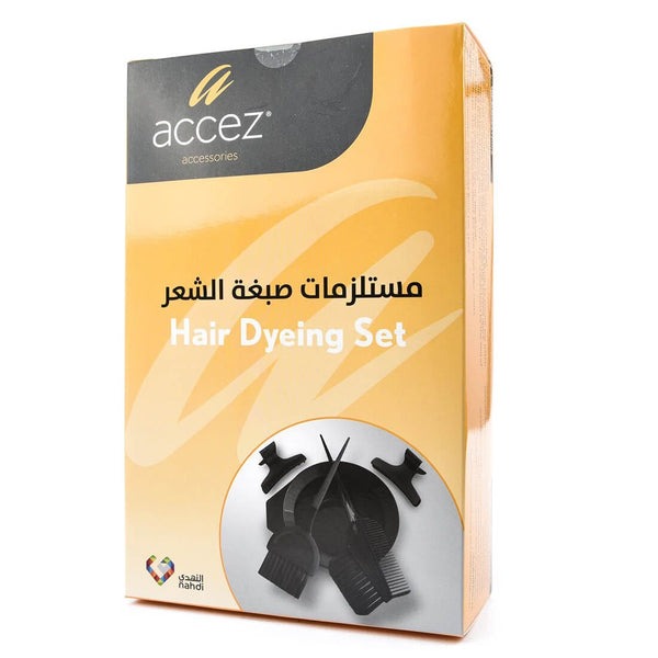 Accez Hair Dyeing Set Cream Hair Color Silicone-Free Formula for Coloured Hair