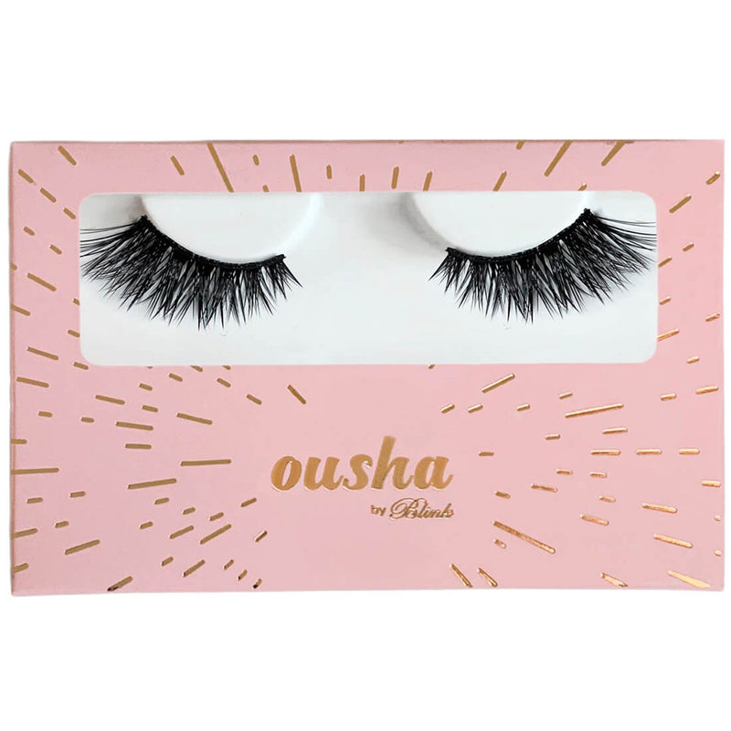 Ousha Double False Lashes No. 12 Human Hair Reusable Eyelashes