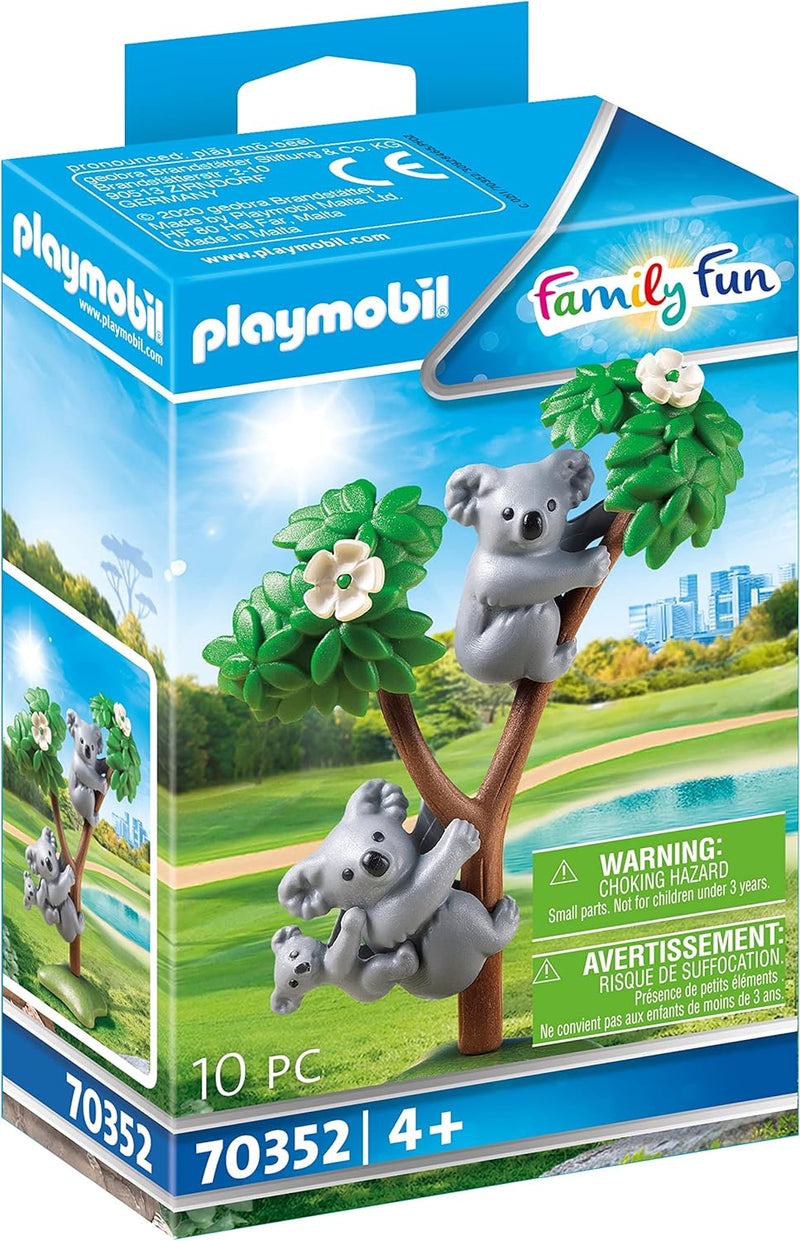 PLAYMOBIL 70352 Koalas With Baby Family Fun Playset, 2 Koalas, Baby and Tree