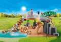 PLAYMOBIL Outdoor Lion Enclosure Zoo Playset with Figures and Animals, Ages 4+