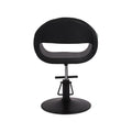 Salon System Women's Haircut Chair with Round Black Base