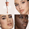 Huda Beauty Faux Filler Lip Gloss, Honey, Moisturizing, Non-Sticky