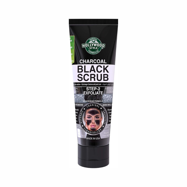 Hollywood Style Black Charcoal Scrub for Blackhead Removal, 100ml