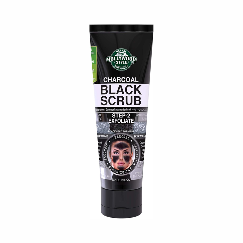 Hollywood Style Black Charcoal Scrub for Blackhead Removal, 100ml