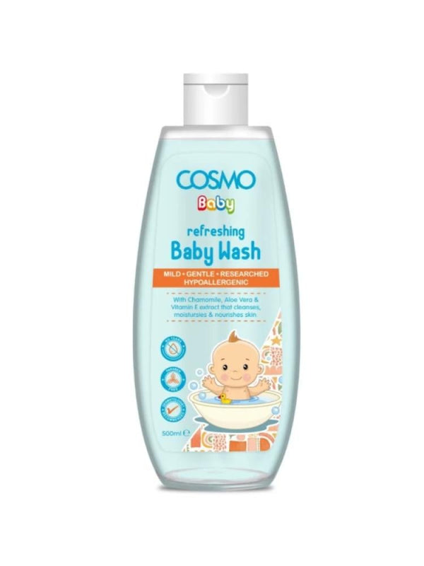 Gentle Baby Wash with Aloe Vera for Sensitive Skin by Cosmo, 500ml