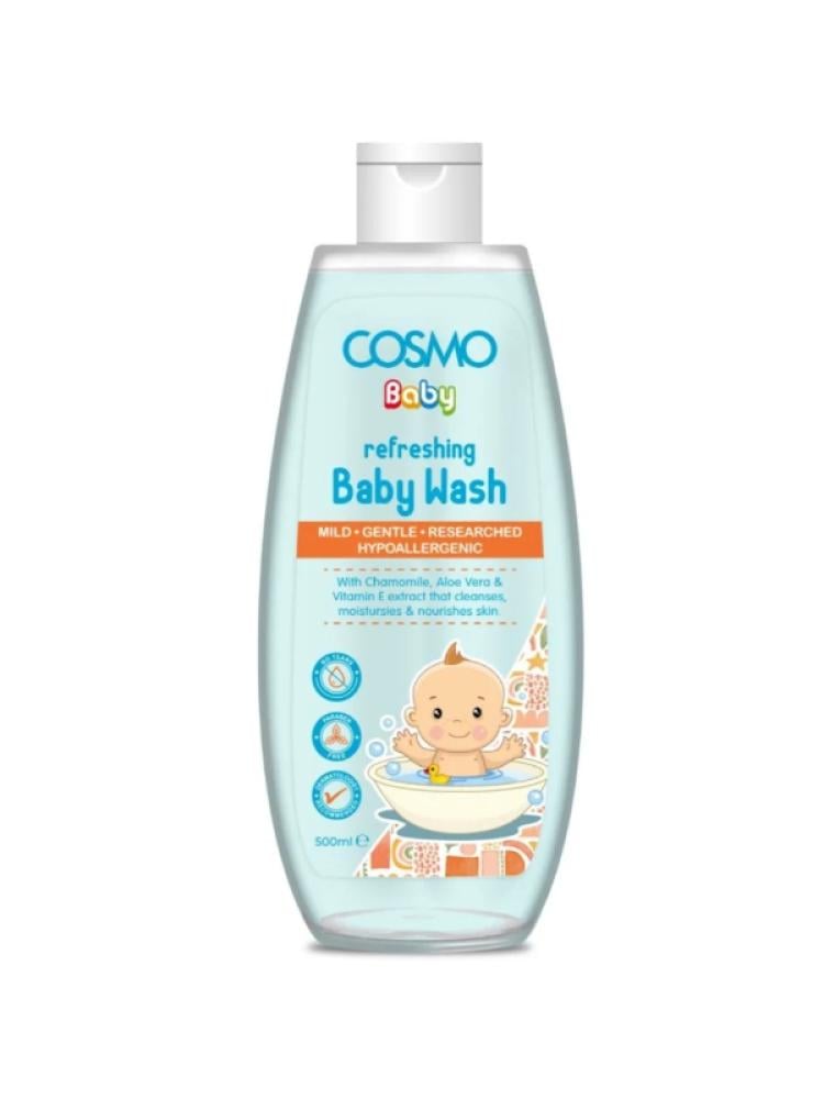 Gentle Baby Wash with Aloe Vera for Sensitive Skin by Cosmo, 500ml