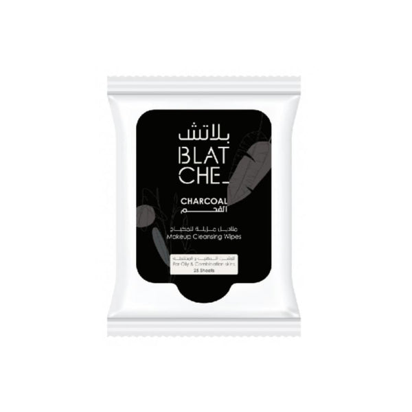 Blanche Charcoal Makeup Remover Wipes for Oily/Combination Skin - 25 Count