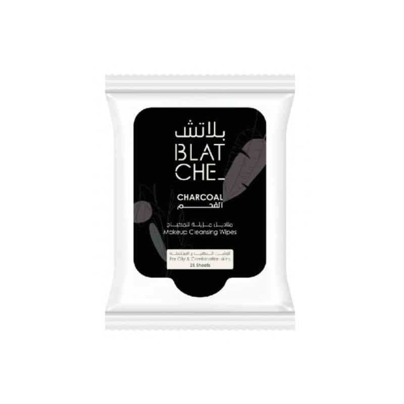 Blanche Charcoal Makeup Remover Wipes for Oily/Combination Skin - 25 Count