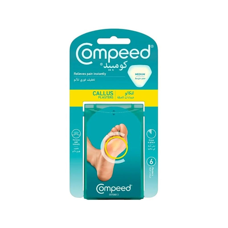Compeed Callus Plasters with Hydrocolloid Technology, Medium Size, 6 Count