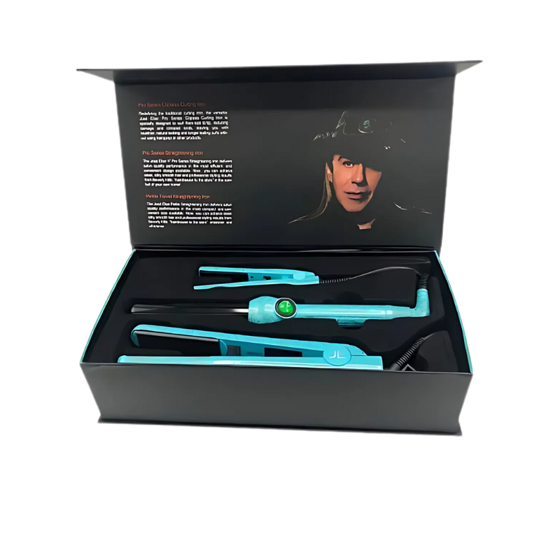 Jose Eber 19mm Ceramic Curling Iron Styling Kit with Comb & Hairspray