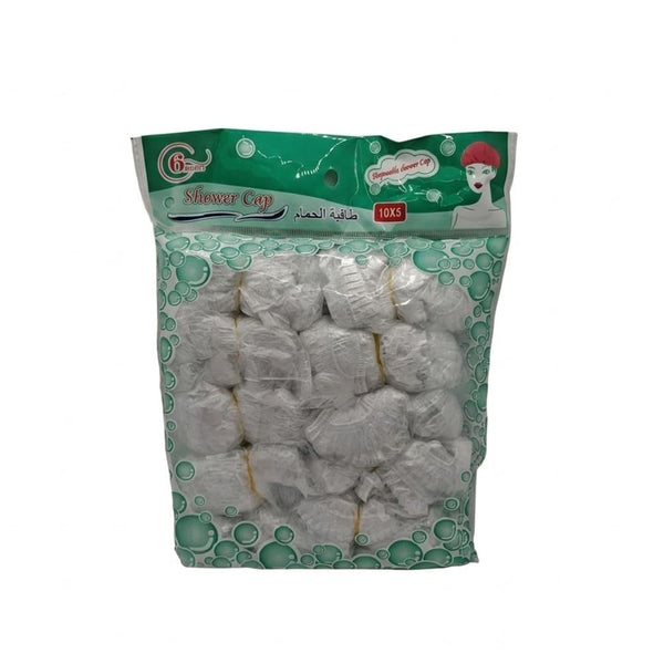 Shower Cap for Women Disposable 50 Pack Waterproof Six Beauty