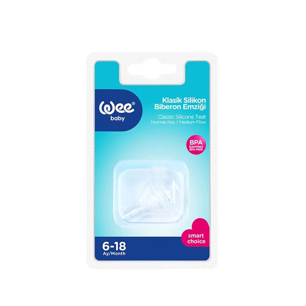 Silicone Teat Classic for 6-18 Months Wee Baby 2 Pack