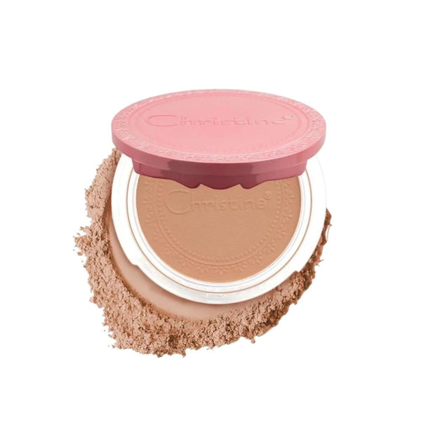 Christine Pressed Face Powder Matte Finish SPF 15 Shade 02 Almond