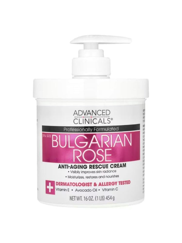 Advanced Clinicals Bulgarian Rose Body Cream 454g