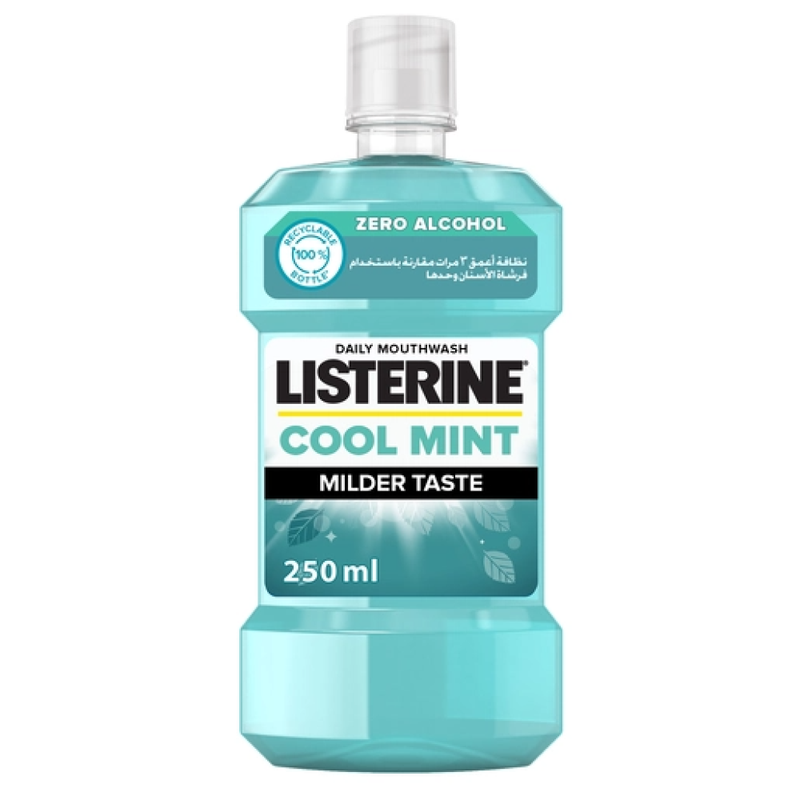 Best Listerine Mouthwash Cool Mint Mild Taste Alcohol-Free 250ml