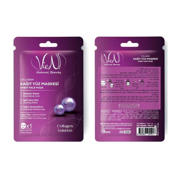 Viola Collagen Sheet Face Mask for Moisturizing and Elasticity, 25g