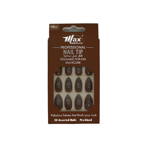 Oval Self-Adhesive Artificial Nails No. 36 Max Elegance 1 Set