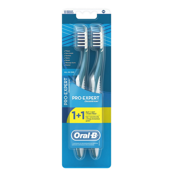 Expert Manual Toothbrush Medium Bristles Oral B 2 Pack