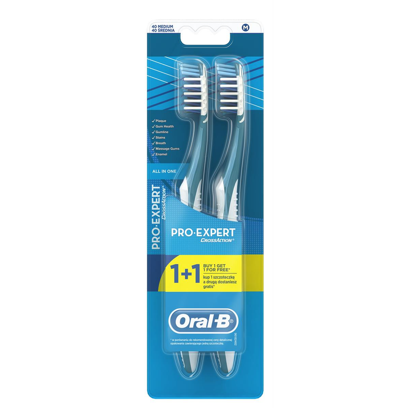 Expert Manual Toothbrush Medium Bristles Oral B 2 Pack