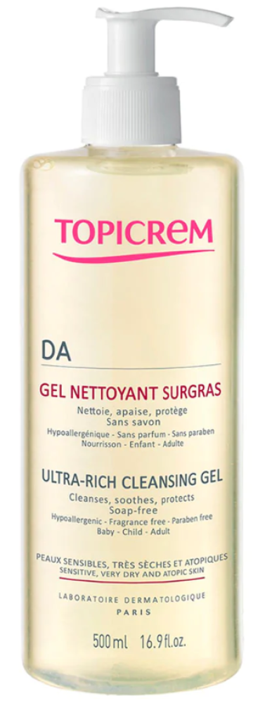 Best Cleansing Gel Ad Ultra Rich Sensitive Skin Cleanser Topicrem 500ml