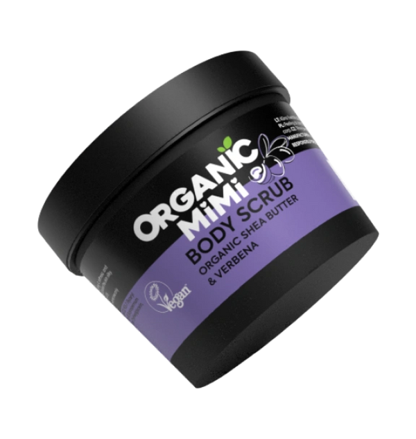 Body Scrub For All Skin Types Exfoliating Shea Butter Verbena Organic Mimi 120g