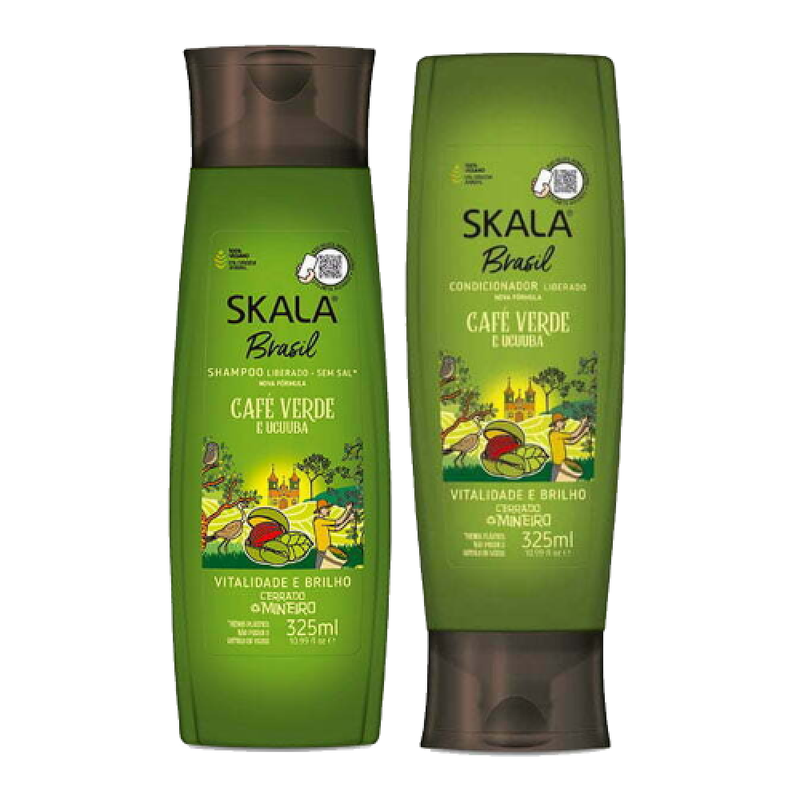 Brasil Green Coffee Shampoo and Conditioner Kit Scala Expert 325ml