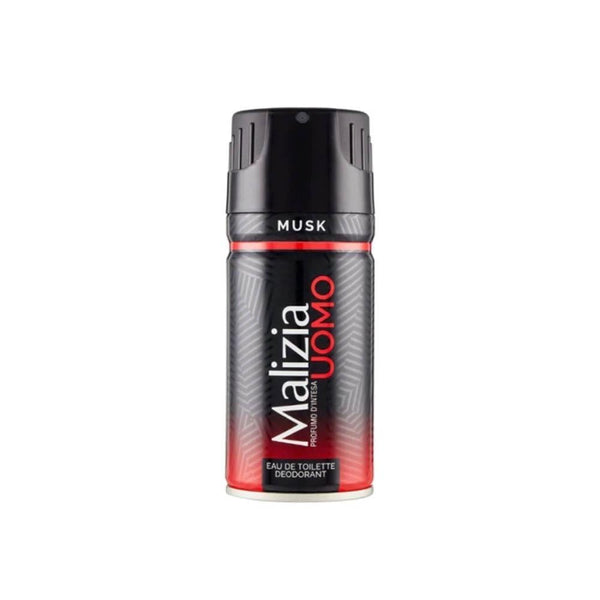 Malizia Musk Men's Spray Deodorant, Long-Lasting Sweat Protection, 150ml