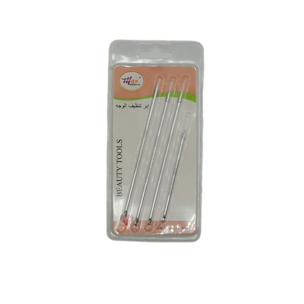 Max Elegance Blackhead Removal Needles, Stainless Steel, 4 Piece Set