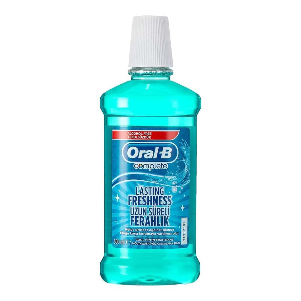 Oral-B Complete Protect Against Plaque Mouthwash Cool Mint Fresh Breath 500ml