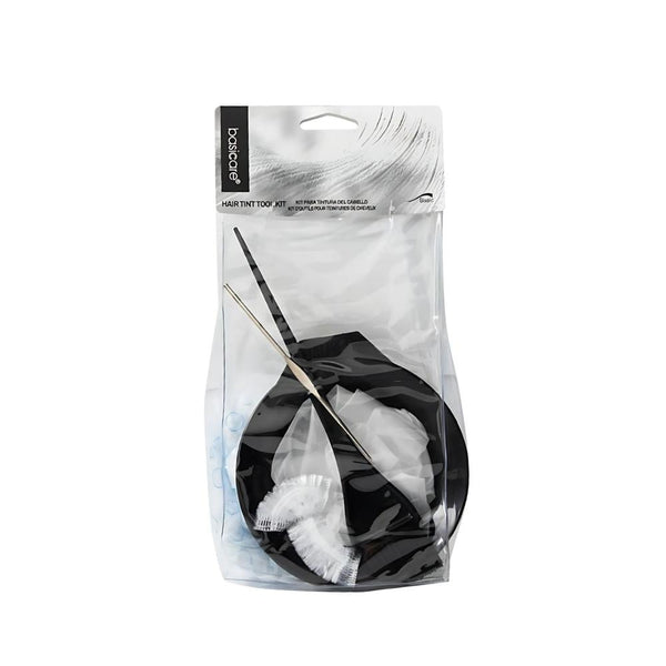 Basicare Hair Dye Kit with Tint Brush, Bowl, Cap, Gloves & Ear Covers