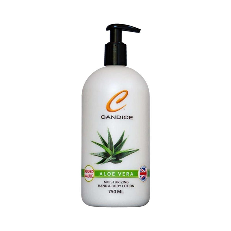 Aloe Vera Body Lotion Daily Moisturizing and Soothing Formula Candice 750ml
