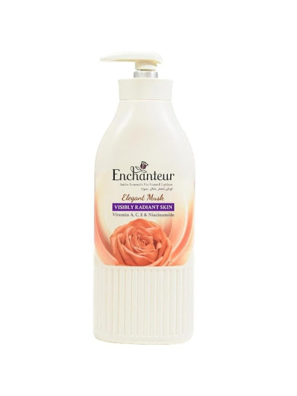 Enchanteur Body Lotion 500ml Satin Smooth Elegant Musk Perfumed Moisturiser