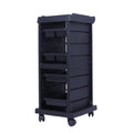 Salon System T-100X Rolling Tool Trolley - 4 Shelves - Black