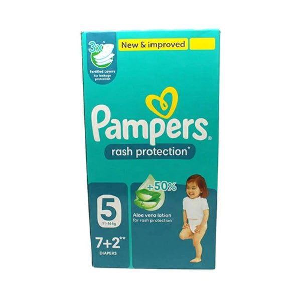 Baby Diapers Size 5 High Absorption Gentle Fit Pampers 9 Pieces