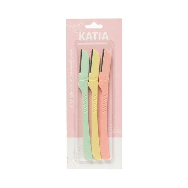 Katia Eyebrow Razor Blades Stainless Steel 3 Piece Set