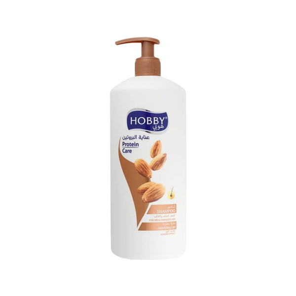 Hobby Protein Care Shampoo, Almond Extract, For Dry and Damaged Hair, 1000ml
