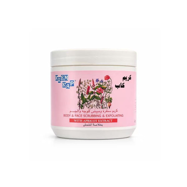 Whitening Scrub for Face and Body Apricot Exfoliating Krem Kap 500g
