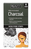 Beauty Formulas Nose Pore Strips - Charcoal, Deep Clean 6 Strips