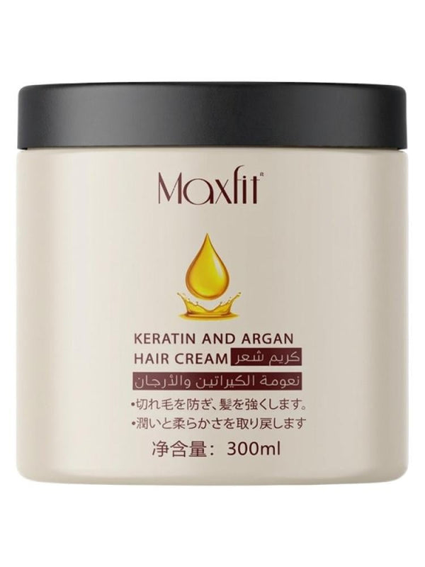 Hair Cream Keratin & Argan Oil Repairing Maxfit 300ml