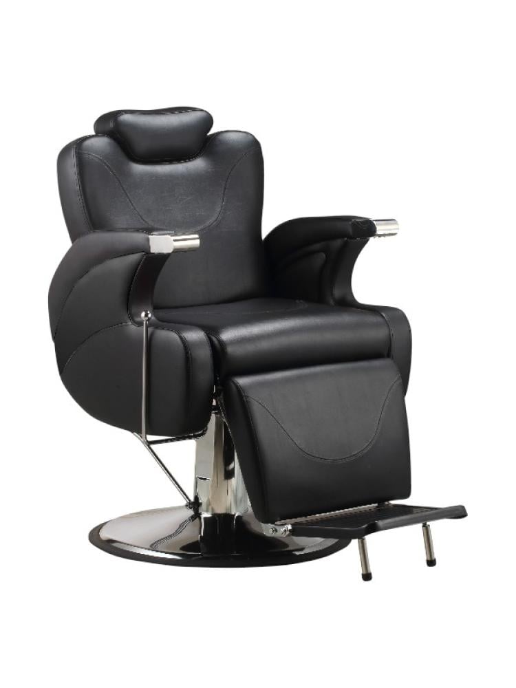 Salon System Black Men's Barber Chair B88087 - Hydraulic, Reclining