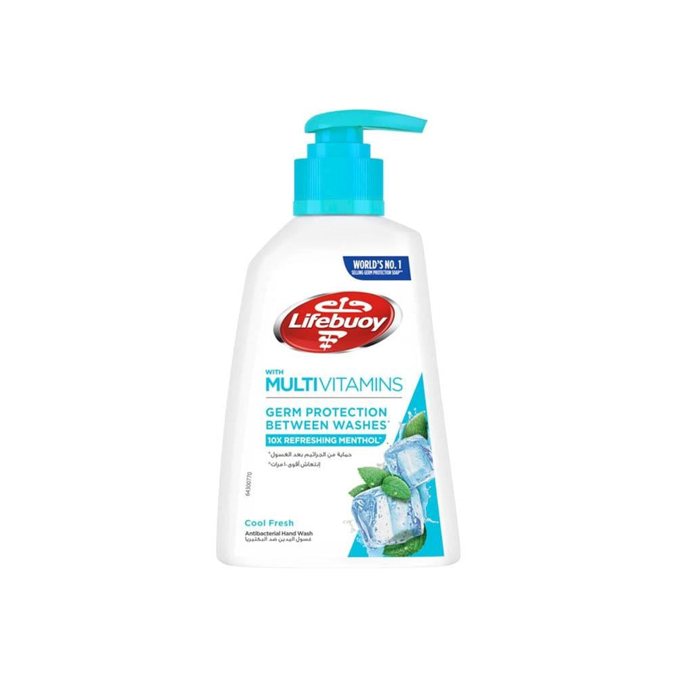 Lifebuoy Hand Wash Cool Fresh Antibacterial Cleanser Refreshing Scent 200ml